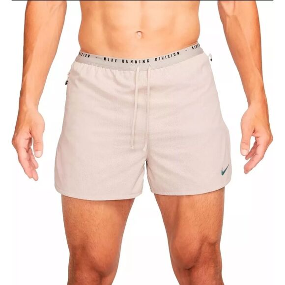 Nike Men XL Dry ADV Run Division 4" Brief-Lined Running Shorts Stone DV9291-292 - Picture 1 of 12